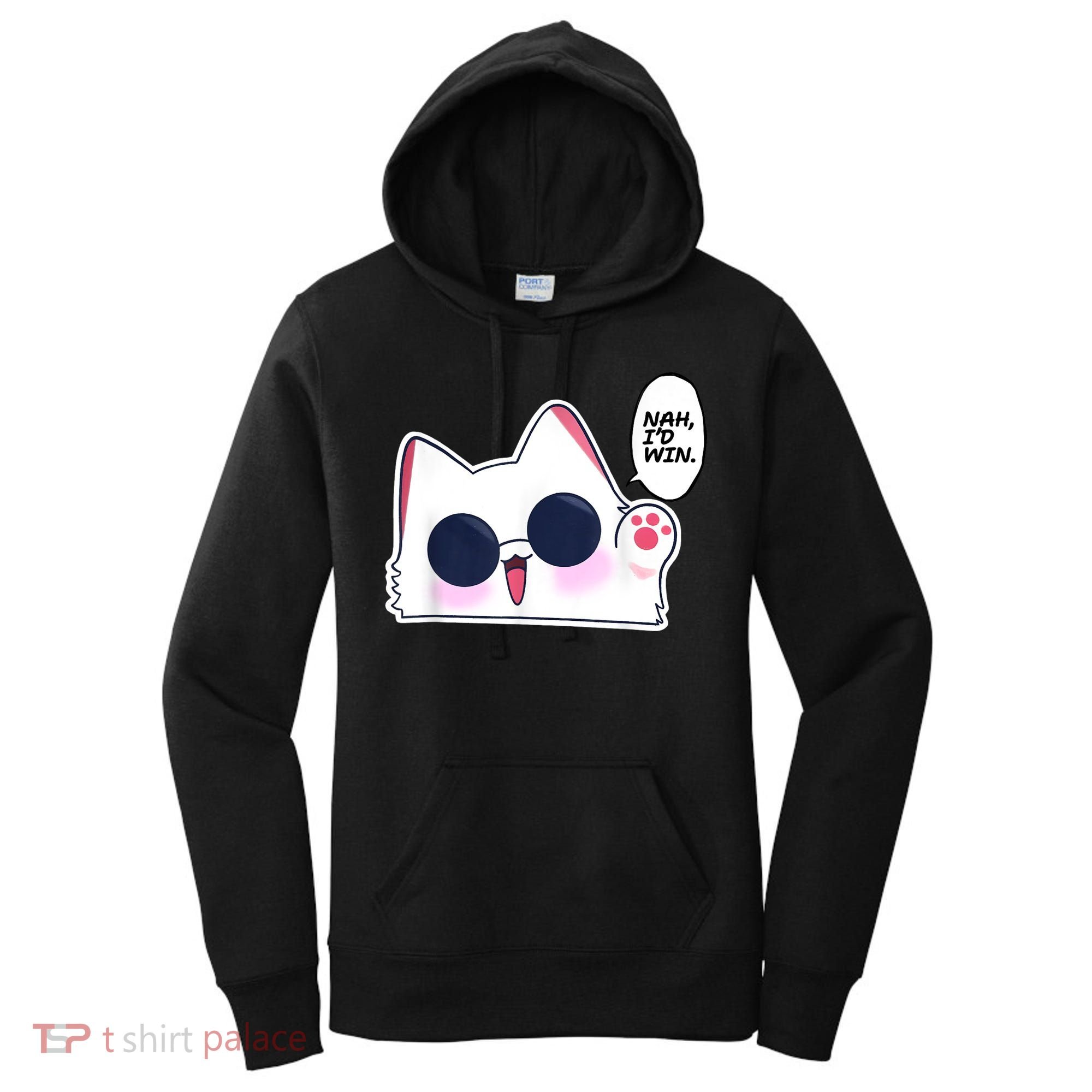 Cute Funny Cat Anime Meme Nah Id Win Gojo Cat Women's Hoodie