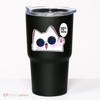 Cute Funny Cat Anime Meme Nah Id Win Gojo Cat Tumbler