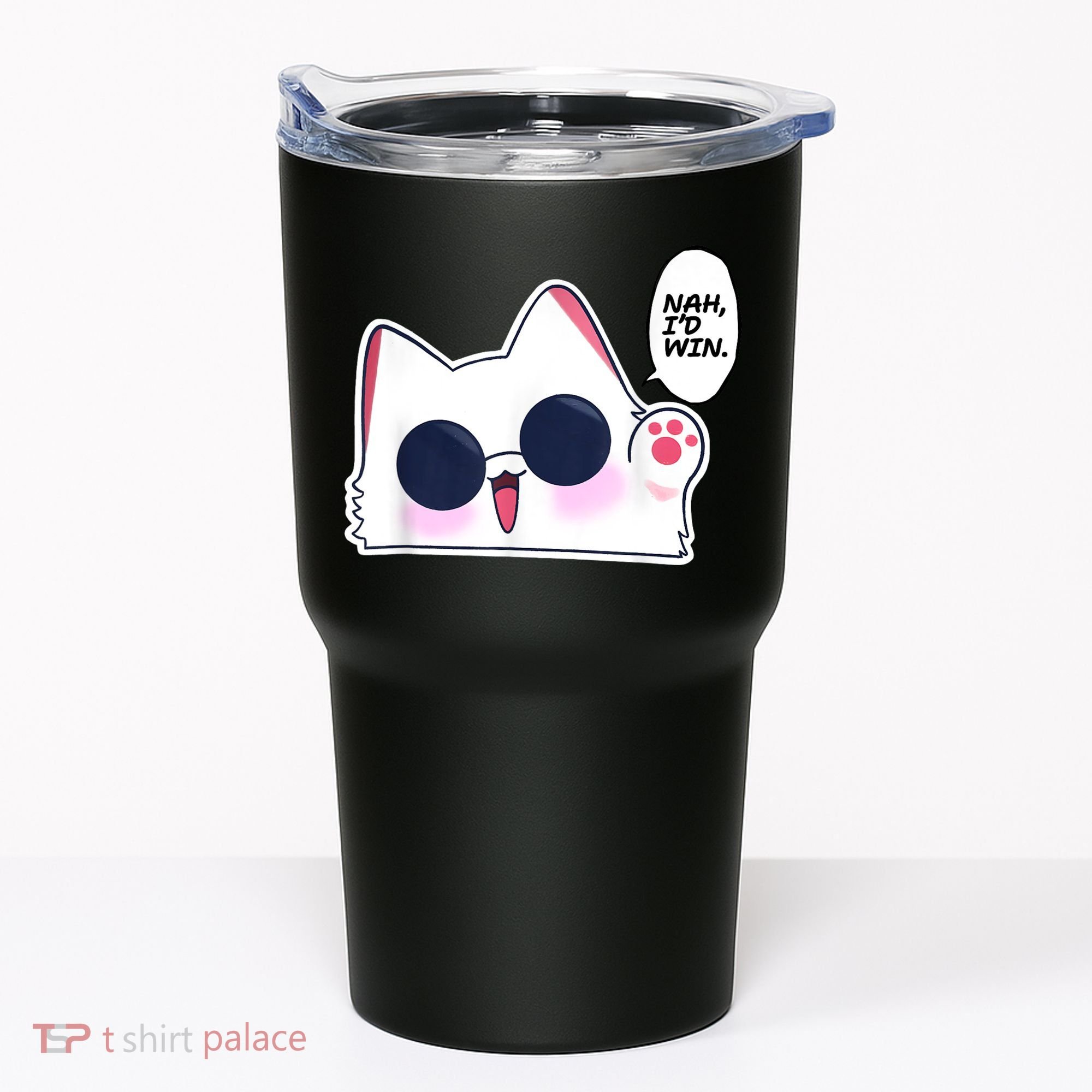 Cute Funny Cat Anime Meme Nah Id Win Gojo Cat Tumbler