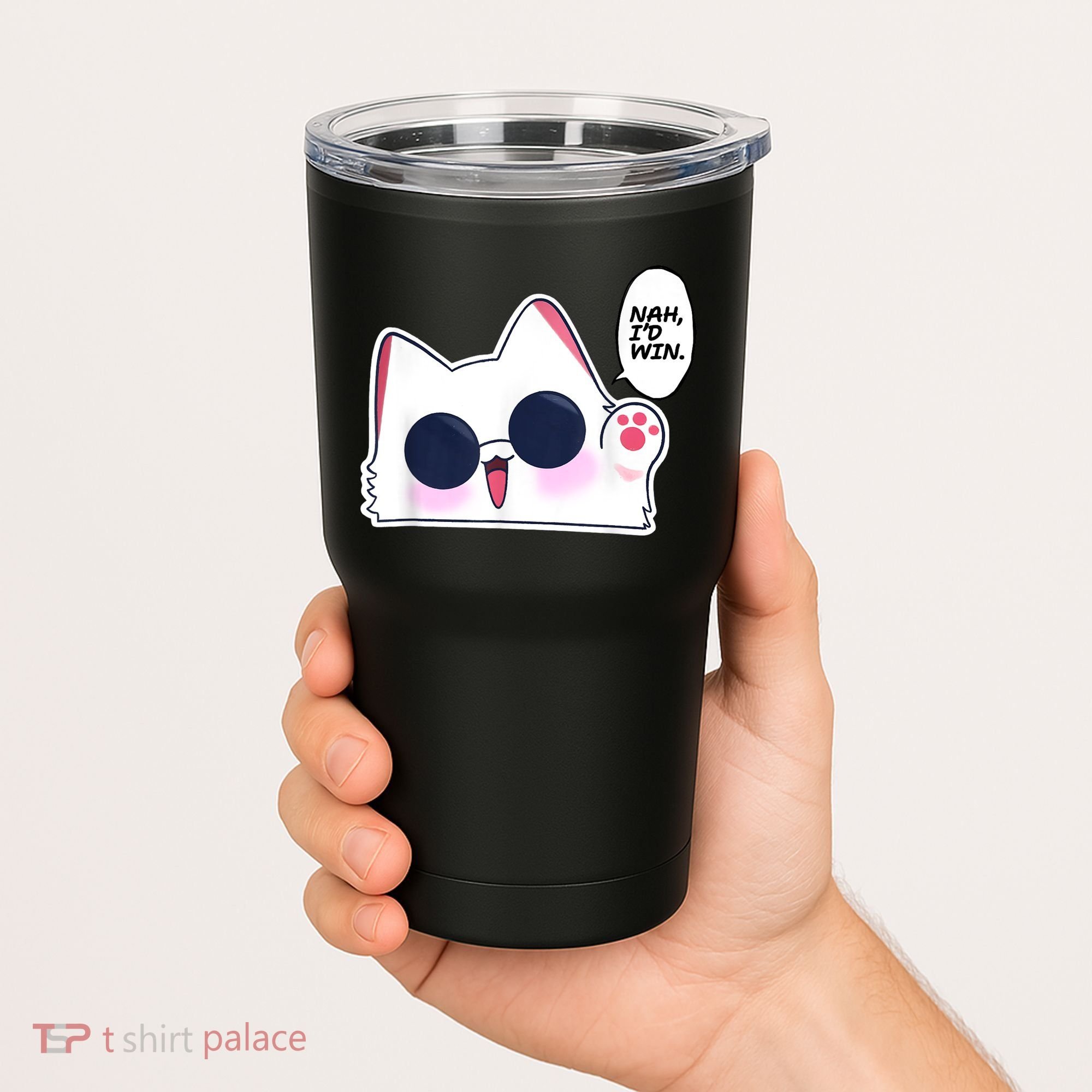 Cute Funny Cat Anime Meme Nah Id Win Gojo Cat Tumbler