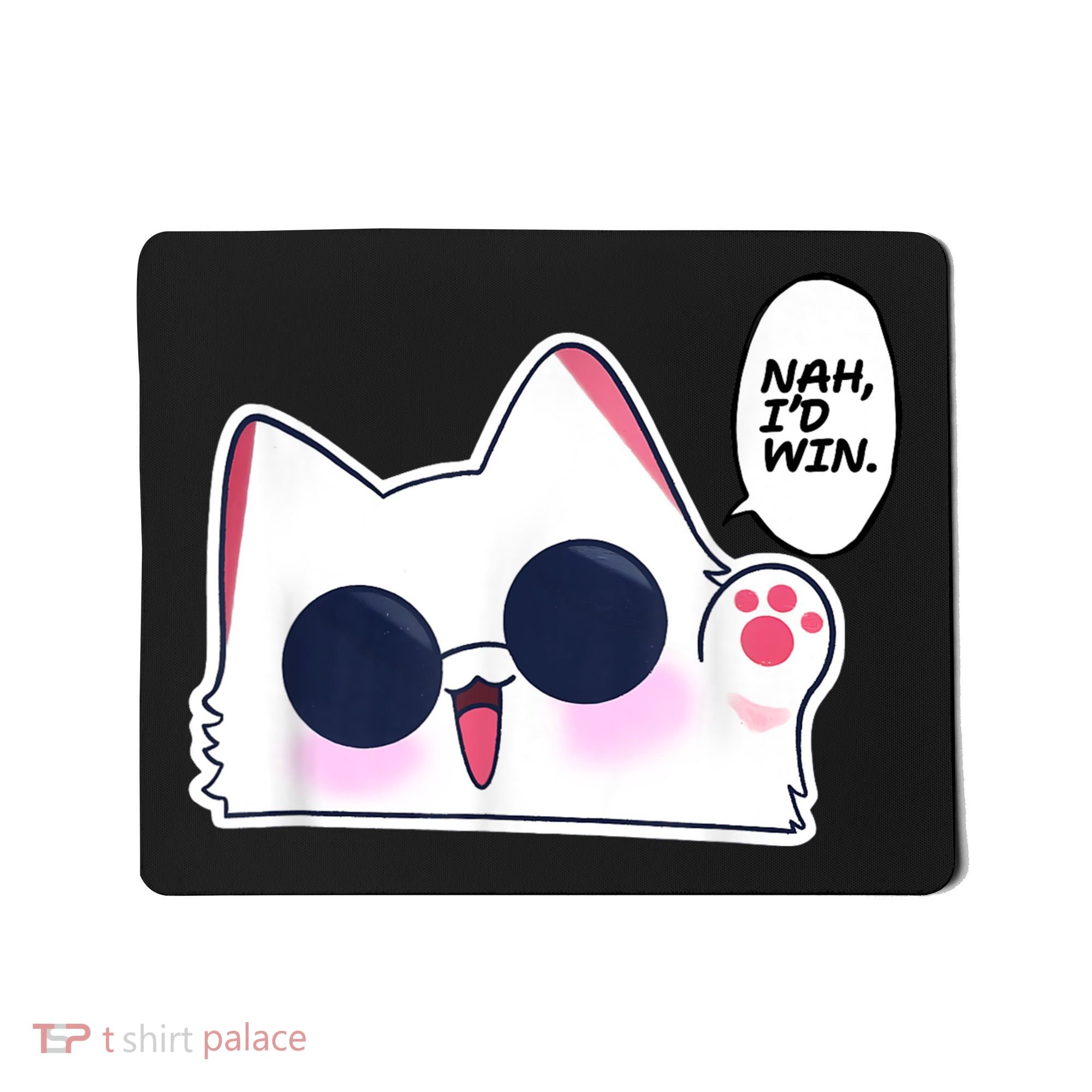 Cute Funny Cat Anime Meme Nah Id Win Gojo Cat Mousepad