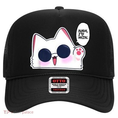 Cute Funny Cat Anime Meme Nah Id Win Gojo Cat Hat