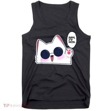 Cute Funny Cat Anime Meme Nah Id Win Gojo Cat Tank Top