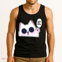 Cute Funny Cat Anime Meme Nah Id Win Gojo Cat Tank Top thumb 3