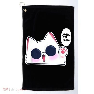 Cute Funny Cat Anime Meme Nah Id Win Gojo Cat Golf Towel