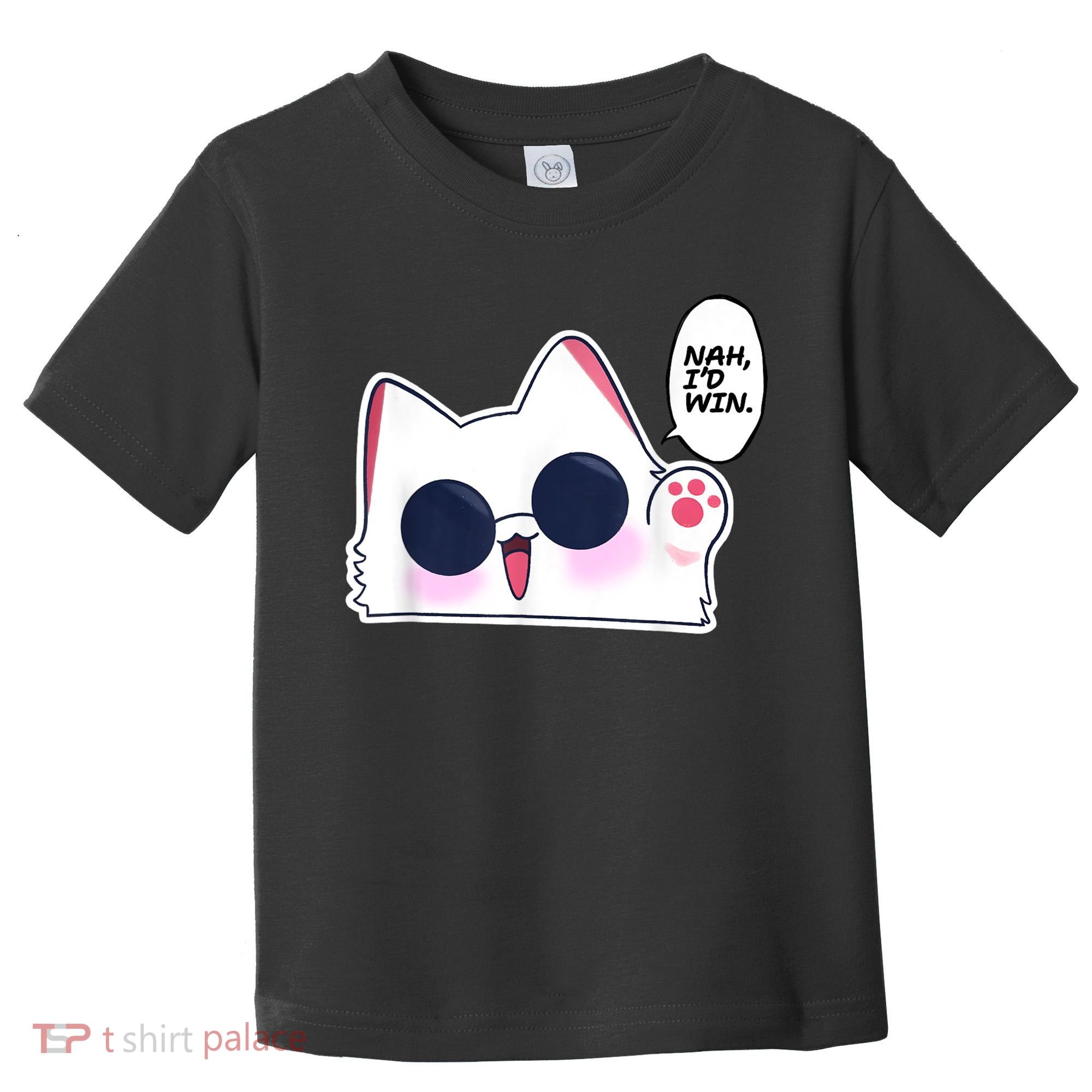 Cute Funny Cat Anime Meme Nah Id Win Gojo Cat Toddler T-Shirt