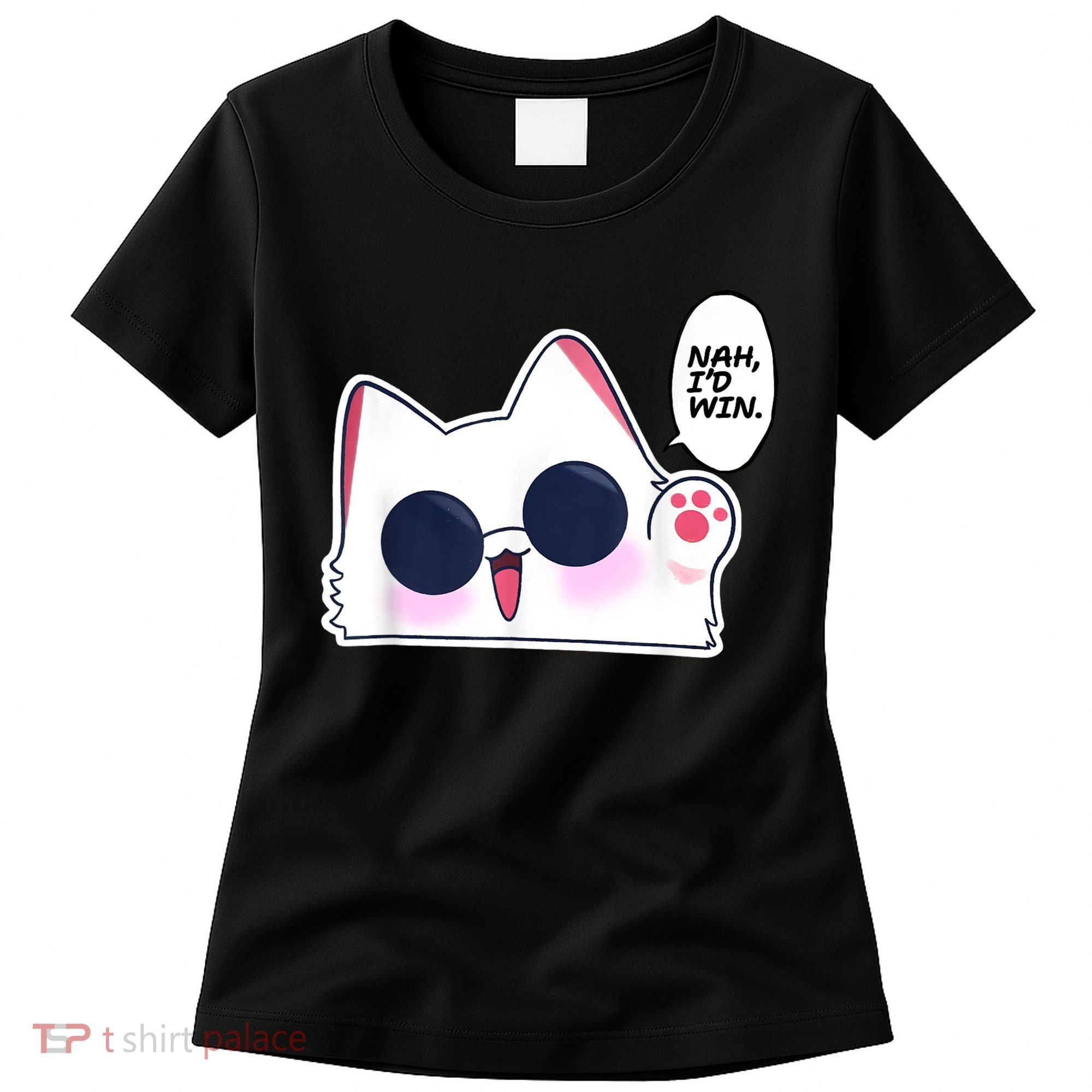 Cute Funny Cat Anime Meme Nah Id Win Gojo Cat Women's T-Shirt