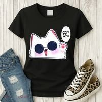 Cute Funny Cat Anime Meme Nah Id Win Gojo Cat Women's T-Shirt thumb 3