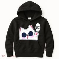 Cute Funny Cat Anime Meme Nah Id Win Gojo Cat Kids Hoodie thumb 0