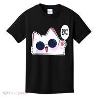 Cute Funny Cat Anime Meme Nah Id Win Gojo Cat Kids T-Shirt thumb 0