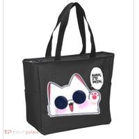 Cute Funny Cat Anime Meme Nah Id Win Gojo Cat Tote Bag thumb 2
