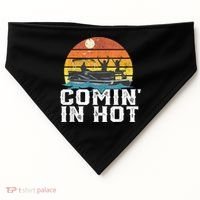 Cute Funny Comin In Hot Pontoon Boat Funny Boating Lake For Dad USA-Made Doggie Bandana thumb 0