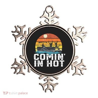Cute Funny Comin In Hot Pontoon Boat Funny Boating Lake For Dad Ornament