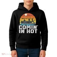 Cute Funny Comin In Hot Pontoon Boat Funny Boating Lake For Dad Kids Hoodie thumb 4