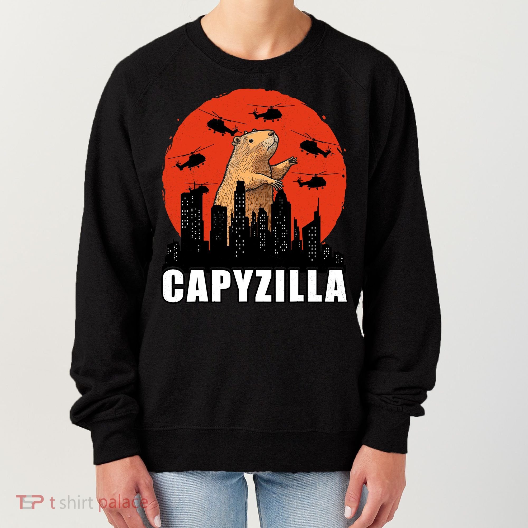 Capybara Funny Capybara Rodent Capyzilla Funny Women's Sweatshirt