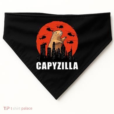 Capybara Funny Capybara Rodent Capyzilla Funny USA-Made Doggie Bandana