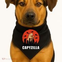 Capybara Funny Capybara Rodent Capyzilla Funny USA-Made Doggie Bandana thumb 1