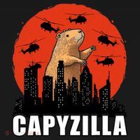 Capybara Funny Capybara Rodent Capyzilla Funny Long Sleeve Shirt thumb 2