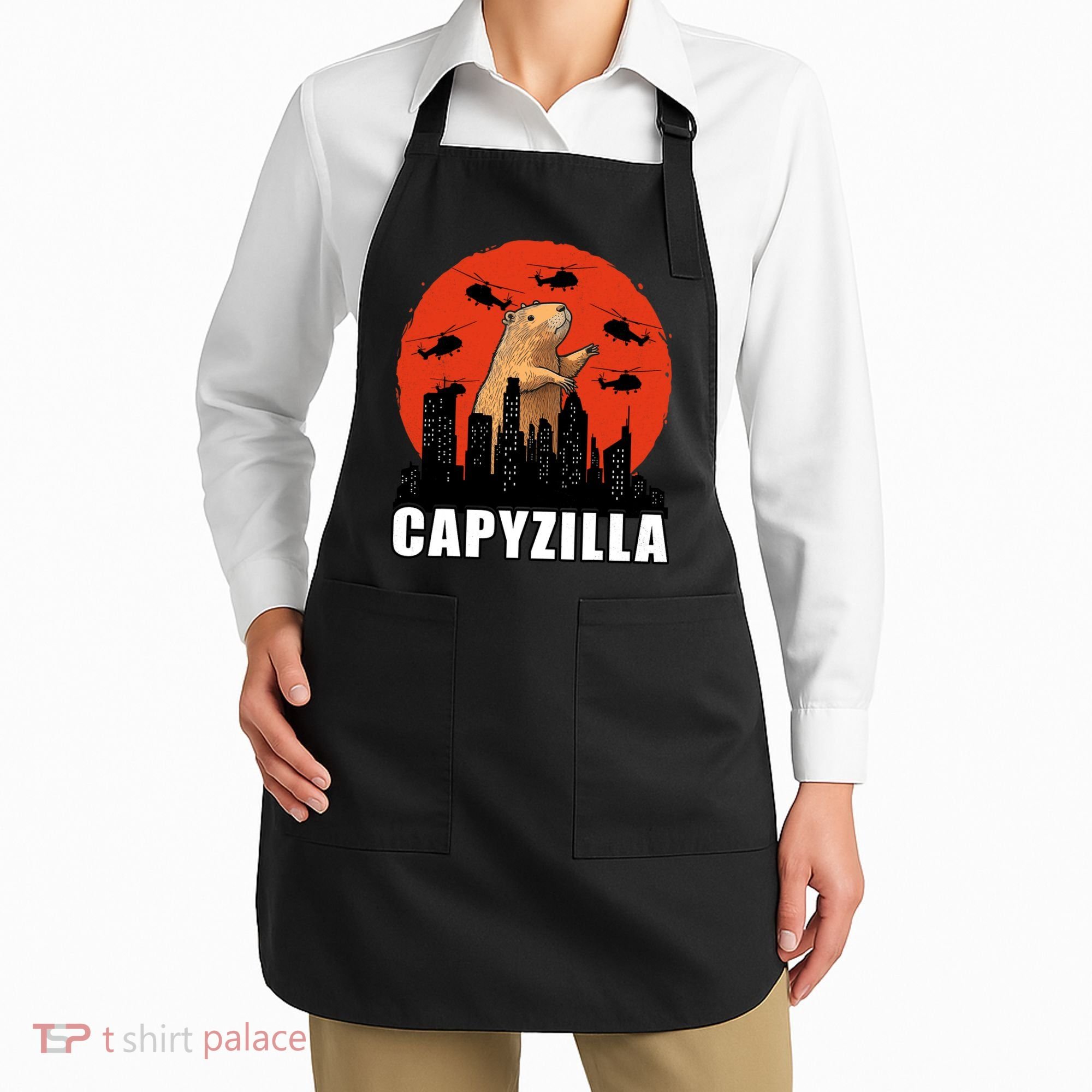 Capybara Funny Capybara Rodent Capyzilla Funny Apron