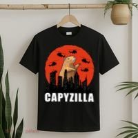 Capybara Funny Capybara Rodent Capyzilla Funny T-Shirt thumb 2