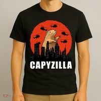 Capybara Funny Capybara Rodent Capyzilla Funny T-Shirt thumb 3