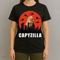 Capybara Funny Capybara Rodent Capyzilla Funny T-Shirt thumb 4