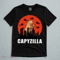 Capybara Funny Capybara Rodent Capyzilla Funny T-Shirt thumb 5