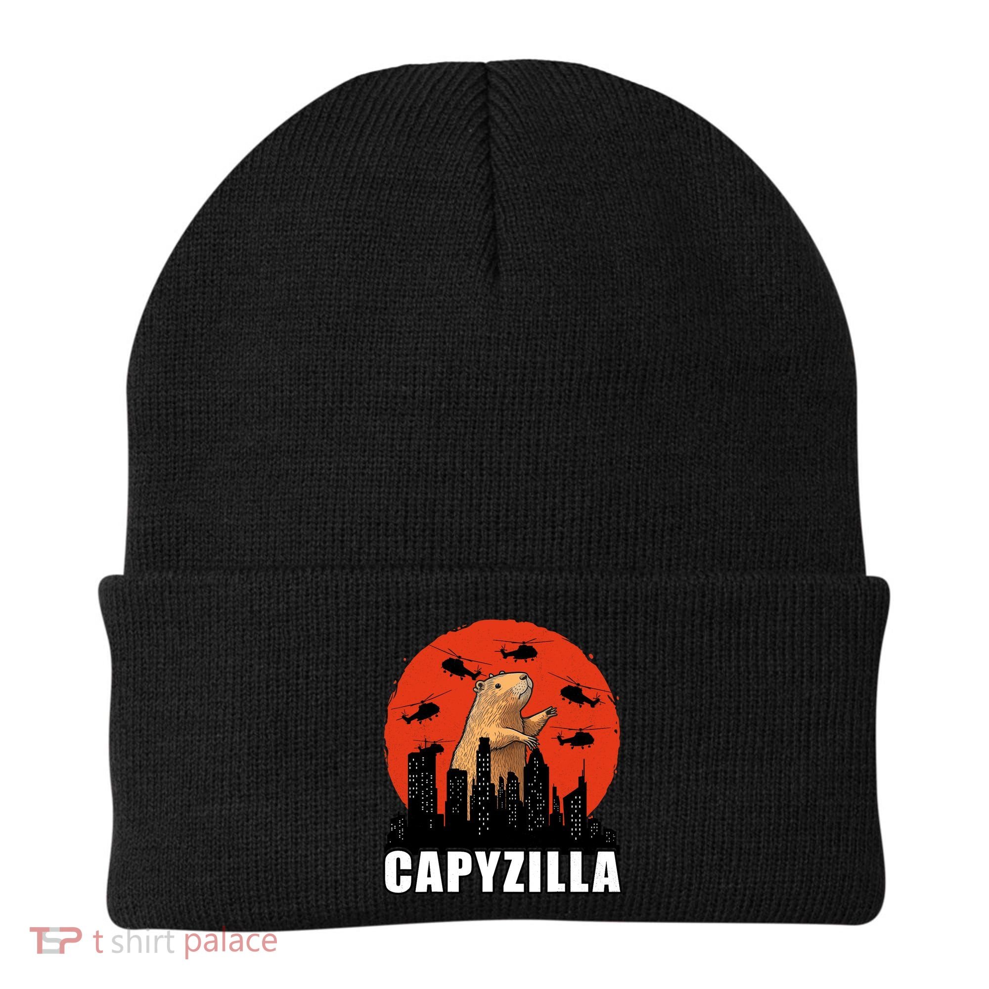 Capybara Funny Capybara Rodent Capyzilla Funny Beanie