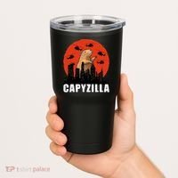 Capybara Funny Capybara Rodent Capyzilla Funny Tumbler thumb 2