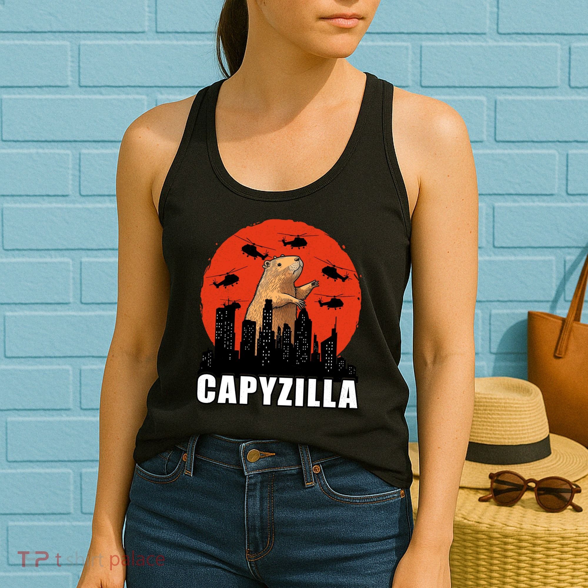 Capybara Funny Capybara Rodent Capyzilla Funny Women's Tank Top