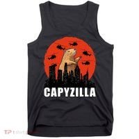 Capybara Funny Capybara Rodent Capyzilla Funny Tank Top thumb 0