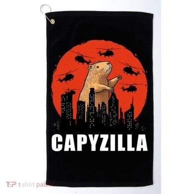 Capybara Funny Capybara Rodent Capyzilla Funny Golf Towel
