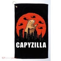 Capybara Funny Capybara Rodent Capyzilla Funny Golf Towel thumb 0
