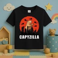 Capybara Funny Capybara Rodent Capyzilla Funny Toddler T-Shirt thumb 3