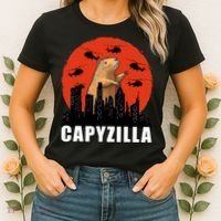 Capybara Funny Capybara Rodent Capyzilla Funny Women's T-Shirt thumb 2