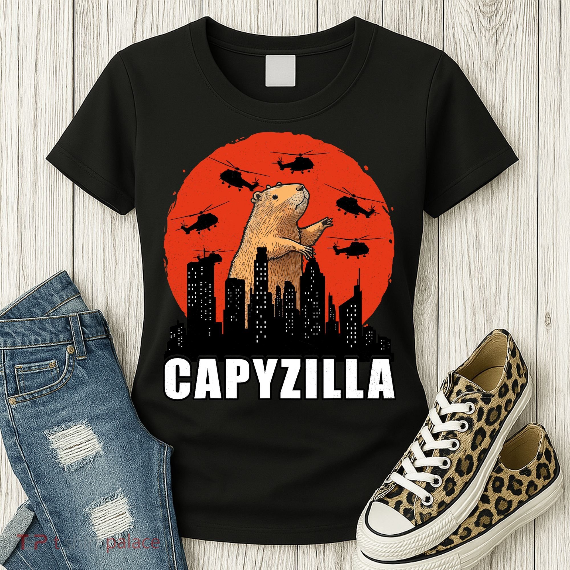 Capybara Funny Capybara Rodent Capyzilla Funny Women's T-Shirt