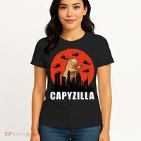 Capybara Funny Capybara Rodent Capyzilla Funny Women's T-Shirt thumb 4
