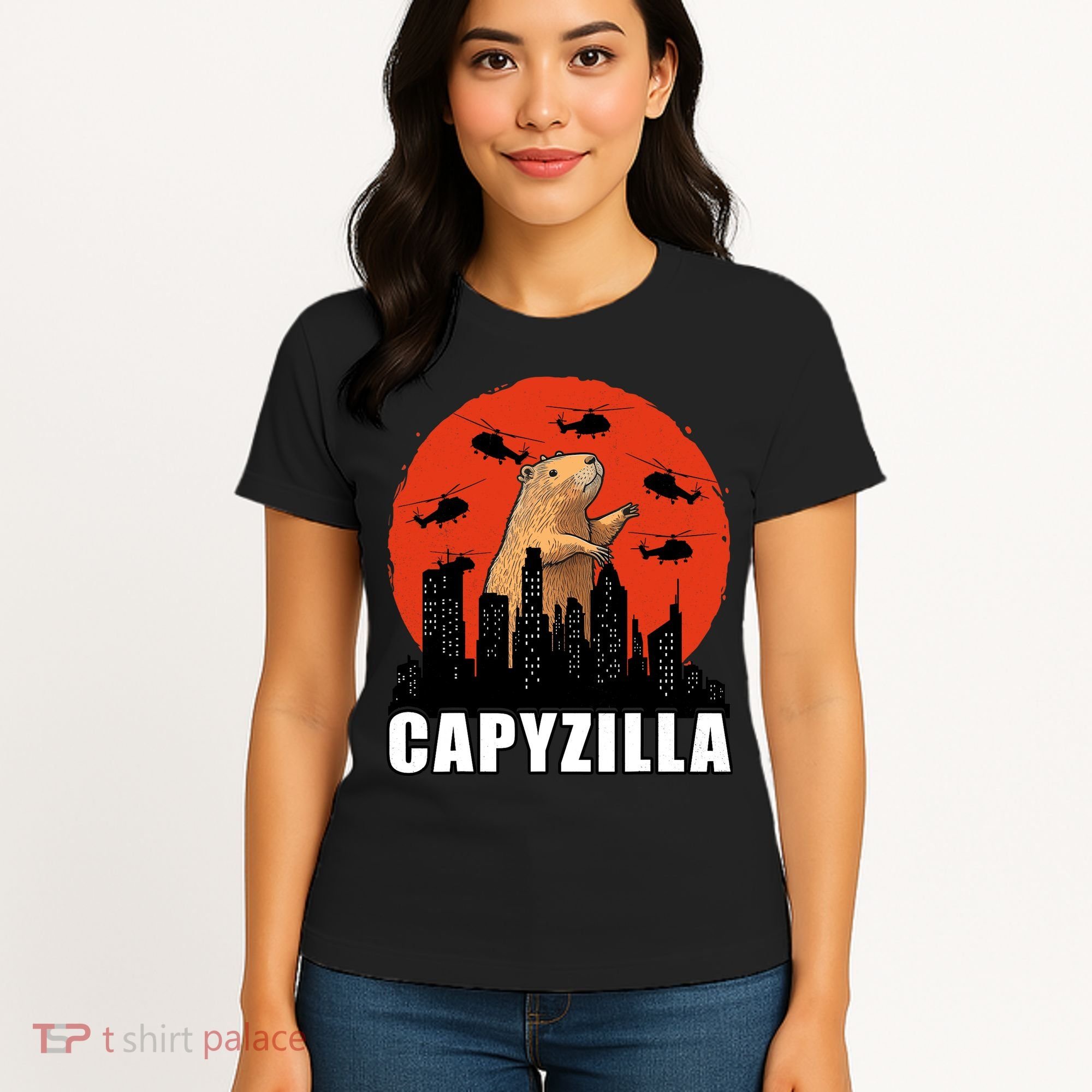 Capybara Funny Capybara Rodent Capyzilla Funny Women's T-Shirt