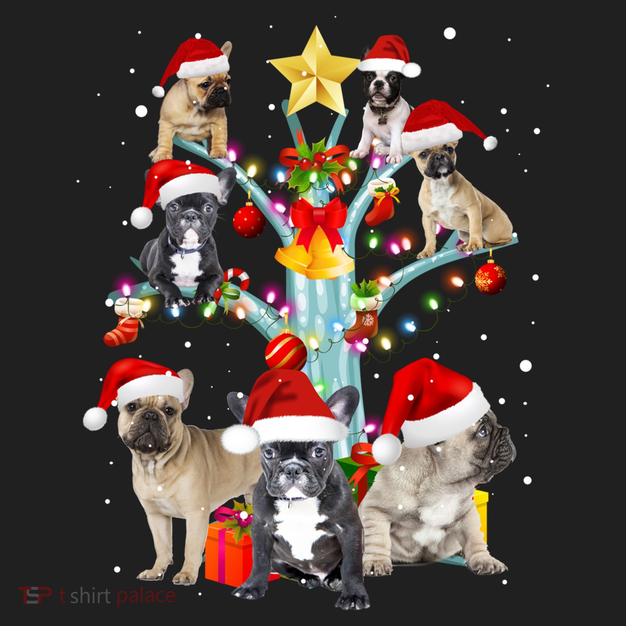 Cute Frenchbulldog Christmas In Tree Dog Lovers Gift Xmas Gift Hat