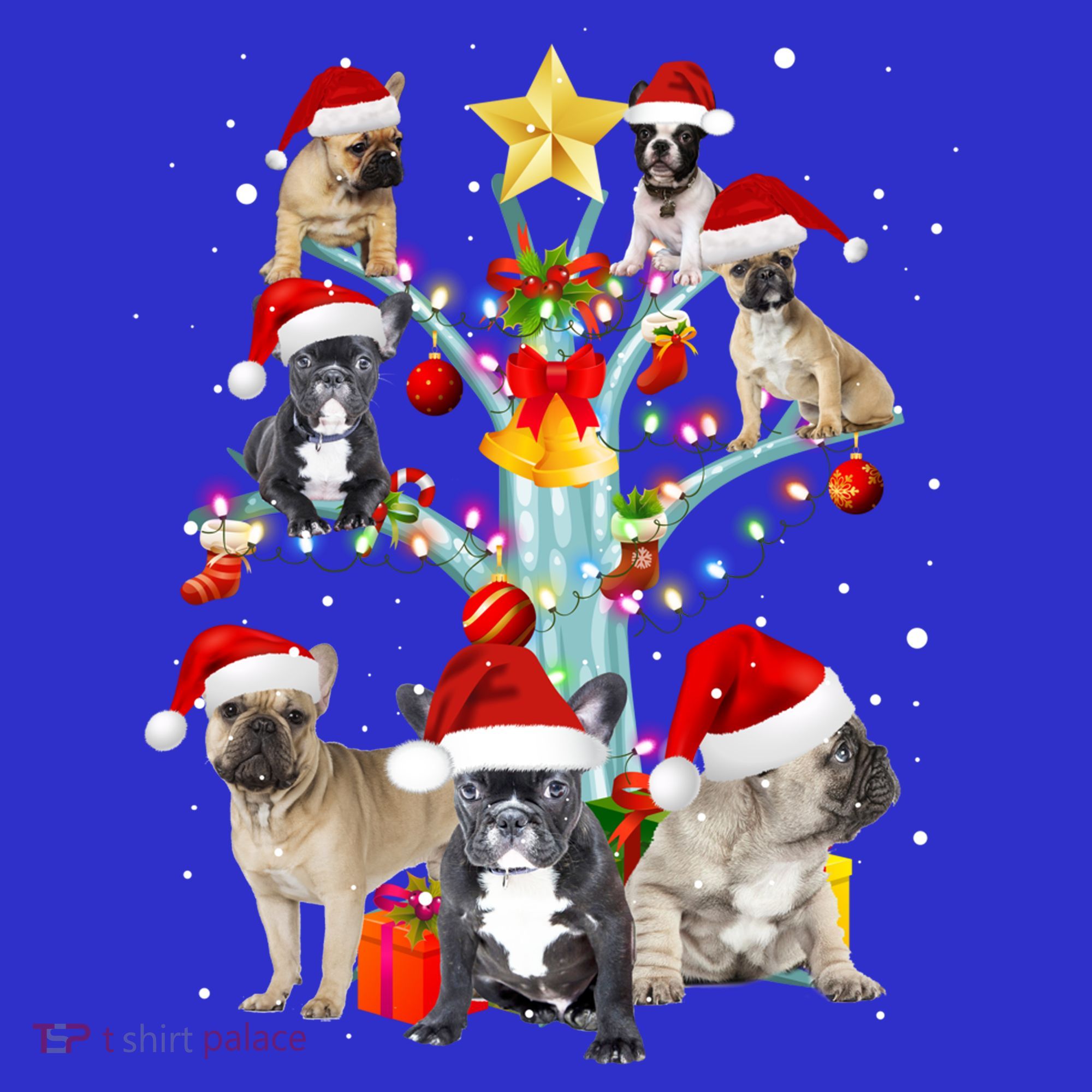 Cute Frenchbulldog Christmas In Tree Dog Lovers Gift Xmas Gift Baby Bodysuit