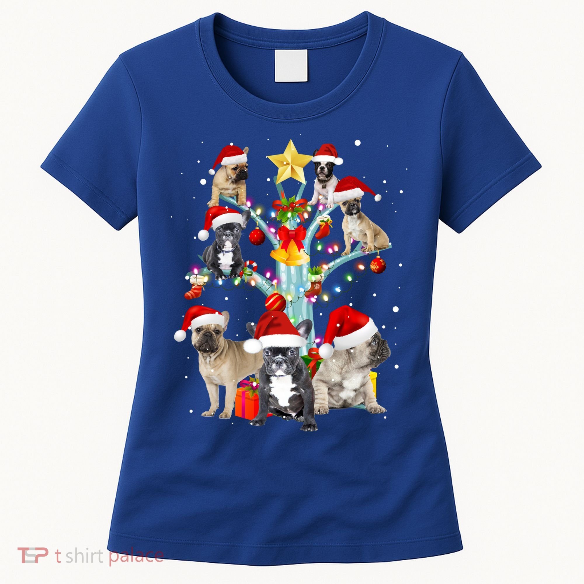 Cute Frenchbulldog Christmas In Tree Dog Lovers Gift Xmas Gift Women's T-Shirt