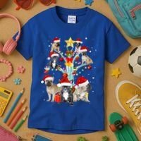 Cute Frenchbulldog Christmas In Tree Dog Lovers Gift Xmas Gift Kids T-Shirt thumb 3