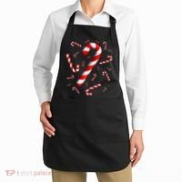 Christmas Flying Candy Cane Lover Taster Red And White Woman Apron thumb 2