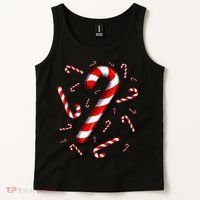 Christmas Flying Candy Cane Lover Taster Red And White Woman Tank Top thumb 2