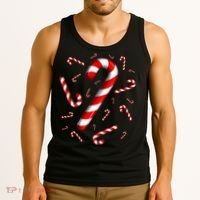 Christmas Flying Candy Cane Lover Taster Red And White Woman Tank Top thumb 3