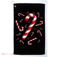 Christmas Flying Candy Cane Lover Taster Red And White Woman Golf Towel thumb 0