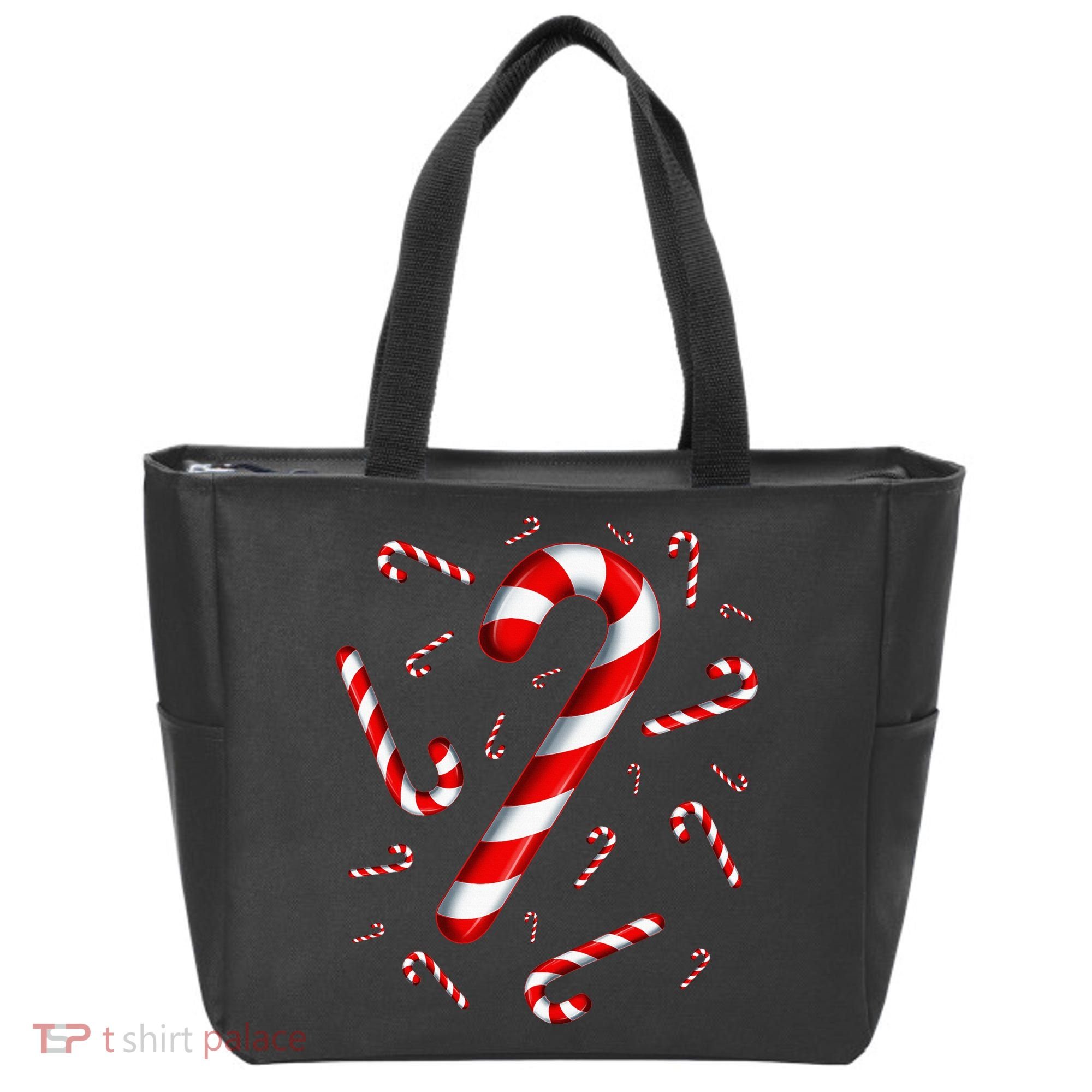 Christmas Flying Candy Cane Lover Taster Red And White Woman Tote Bag