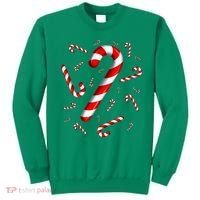 Christmas Flying Candy Cane Lover Taster Red And White Woman Sweatshirt thumb 0