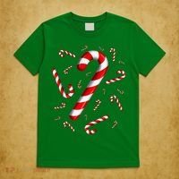 Christmas Flying Candy Cane Lover Taster Red And White Woman T-Shirt thumb 5