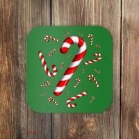 Christmas Flying Candy Cane Lover Taster Red And White Woman Coaster thumb 0